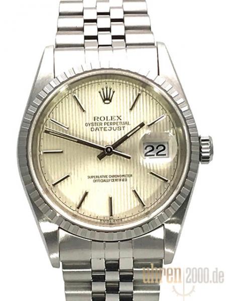 Rolex Datejust 36 16220 Silber Jubile-Band LC100 aus 2001