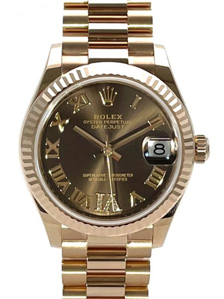 Rolex Datejust 31 Everose-Gold Ref. 278275 Choco R DIA President-Band, M278275-0025