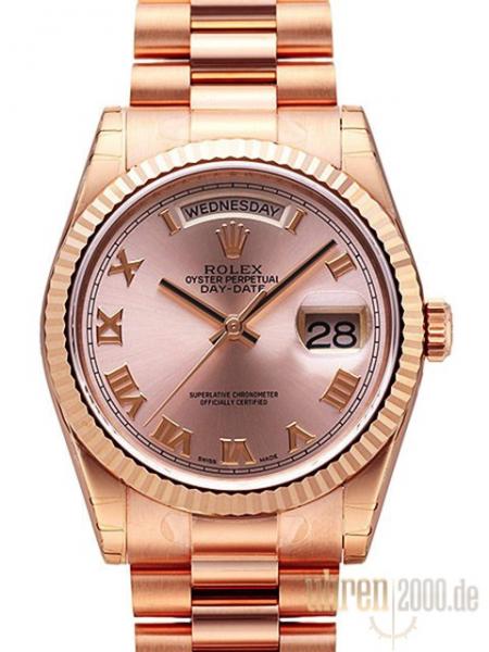 Rolex Day-Date 36 Ref. 118235 Everose-Gold Pink Römisch