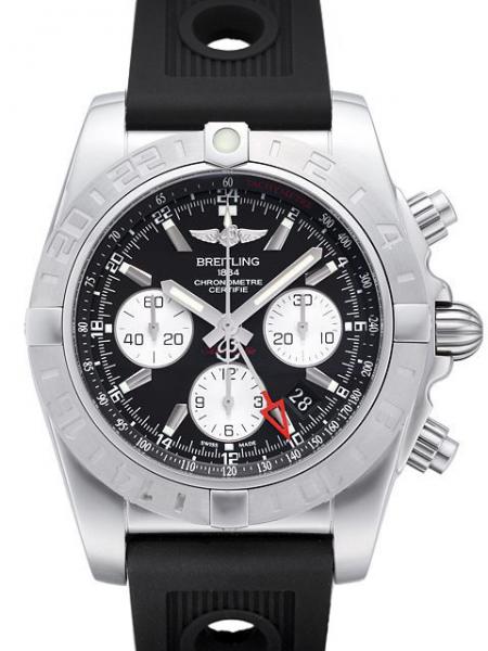 Breitling Chronomat 44 GMT Ref. AB042011.BB56.200S.A20D.2 Zifferblatt Onyx-Schwarz Ocean Racer Kautschukband Schwarz