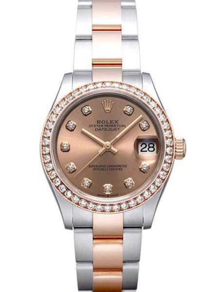 Rolex Datejust 31 Oystersteel Everose-Gold Diamant 278381RBR Pink DIA