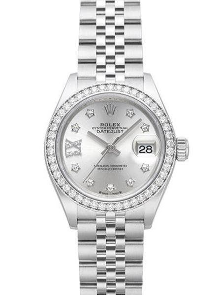 Rolex Datejust 28 279384RBR Silber R Diamant Jubile-Band