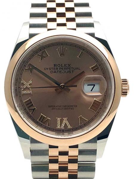 Rolex Datejust 36 Ref. 126201 Pink Römisch Diamant Jubile-Band, M126201-0027