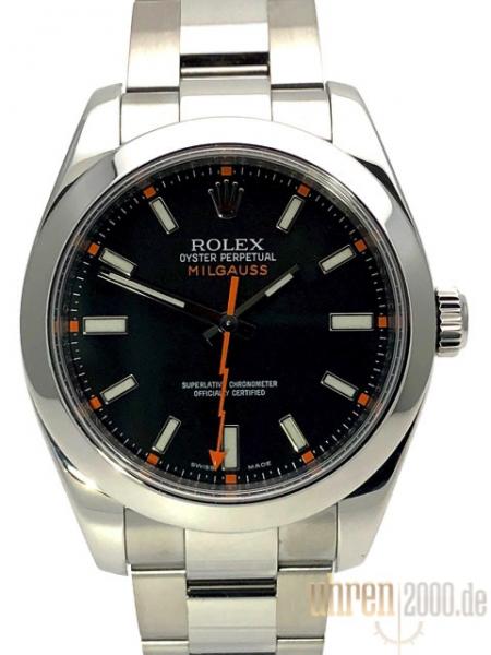 Rolex Oyster Perpetual Milgauss Ref. 116400 schwarzes Zifferblatt aus 2011 LC100