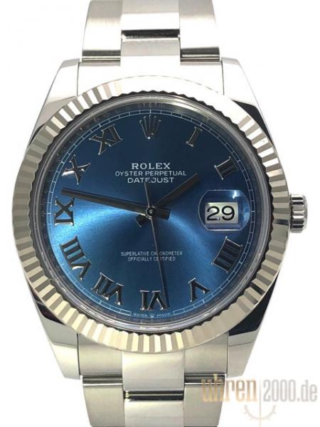 Rolex Datejust 41 Blau Römisch 126334 aus 2019 Oyster-Band