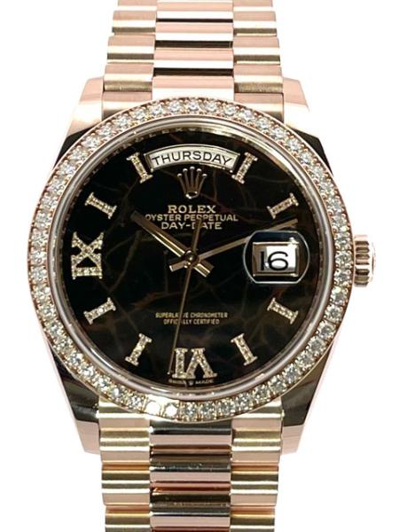 Rolex Day-Date 36 Everose-Gold 128345RBR Eisenkiesel Diamant