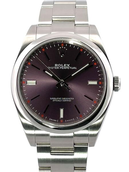 Rolex Oyster Perpetual 39 red grape 114300 aus 2015 LC100