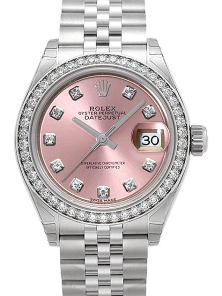 Rolex Datejust 28 279384RBR Pink Dia Jubile-Band