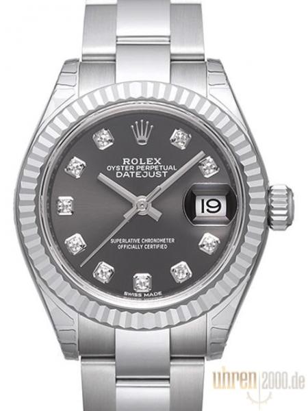 Rolex Datejust 28 Ref. 279174 Zifferblatt Grau Diamant