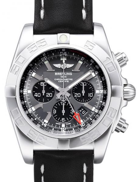 Breitling Chronomat GMT Blackeye-Grau Ref. AB041012.F556.442X.A20D.1 Lederband