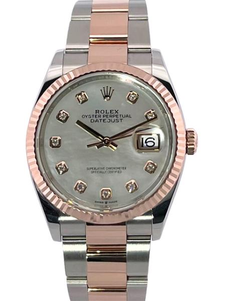 Rolex Datejust 36 Oystersteel / Everose-Gold 126231 Perlmutt Diamant Oyster-Band, M126231-0022