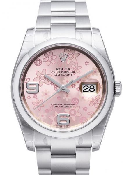 Rolex Oyster Datejust 36 mm Ref. 116200 Zifferblatt Floral Pink 