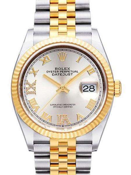 Rolex Datejust 36 126233 Silber R Diamant Jubile-Band