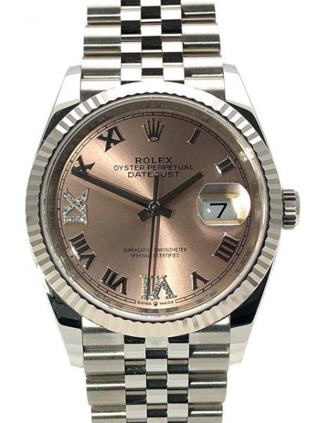 Rolex Datejust 36 Ref. 126234 Jubile-Band Pink Römisch Diamant, M126234-0031