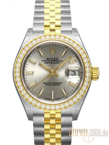 Rolex Datejust 28 Stahl Gold 279383RBR Silber Jubile-Band