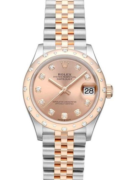 Rolex Datejust 31 Oystersteel Everose-Gold Diamant 278341RBR Pink Diamant Jubile-Band