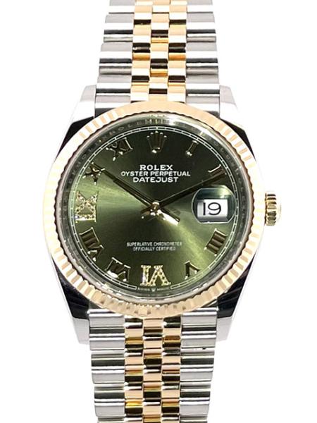 Rolex Datejust 36 126233 Olive R Diamant Jubile-Band