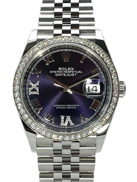 Rolex Datejust 36 Ref. 126284RBR Aubergine R Diamant Jubile-Band, M126284RBR-0013