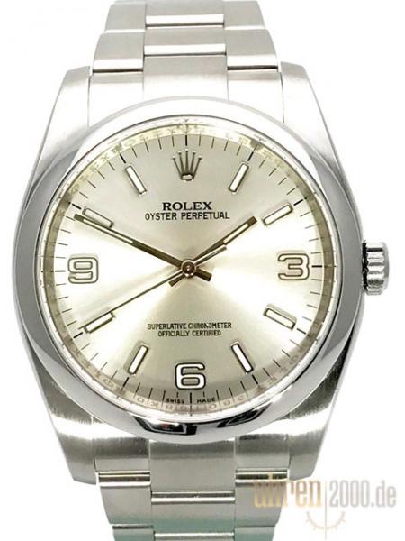Rolex Oyster Perpetual 36 Ref. 116000 Zifferblatt Silber Arabisch Index