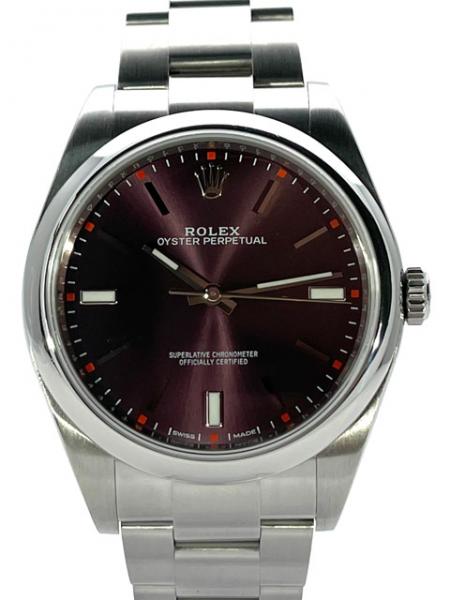 Rolex Oyster Perpetual 39 red grape 114300 aus 2018
