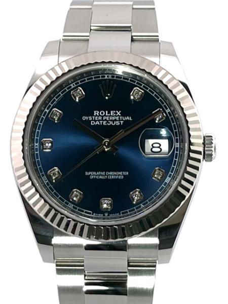 Rolex Datejust 41 Ref. 126334 Blau Diamant Oyster-Band, M126334-0015