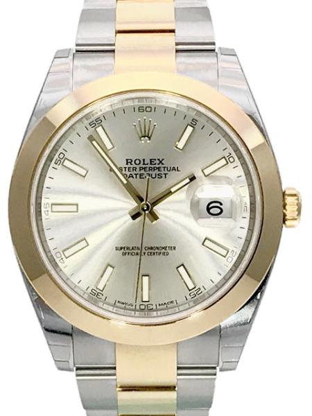 Rolex Datejust 41 Edelstahl Gelbgold 126303 Silber Index