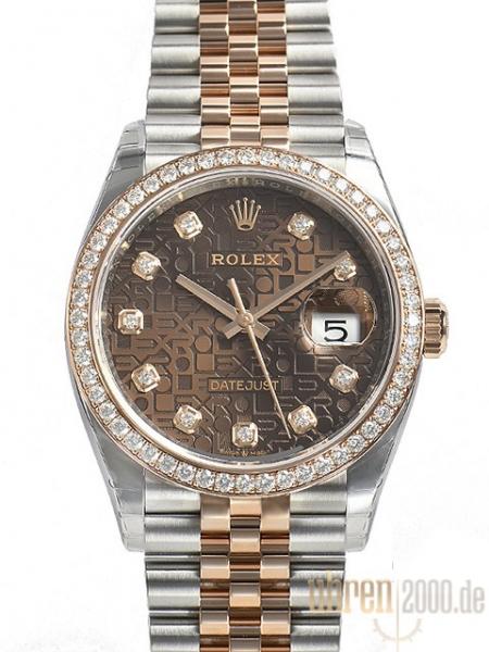 Rolex Datejust 36 126281RBR Schoko J  Diamant Jubile-Band
