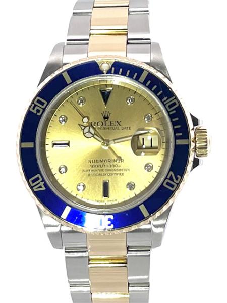 Rolex Submariner Date 16613 Edelstahl / Gold Champagner Diamant