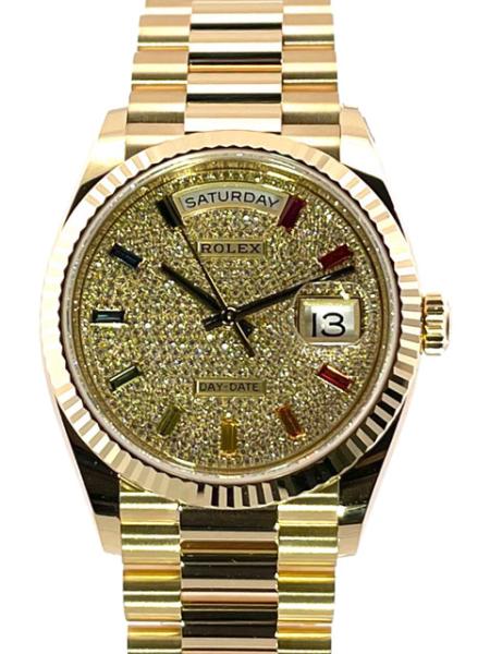 Rolex Day-Date 36 Gelbgold 128238 Pave Diamant