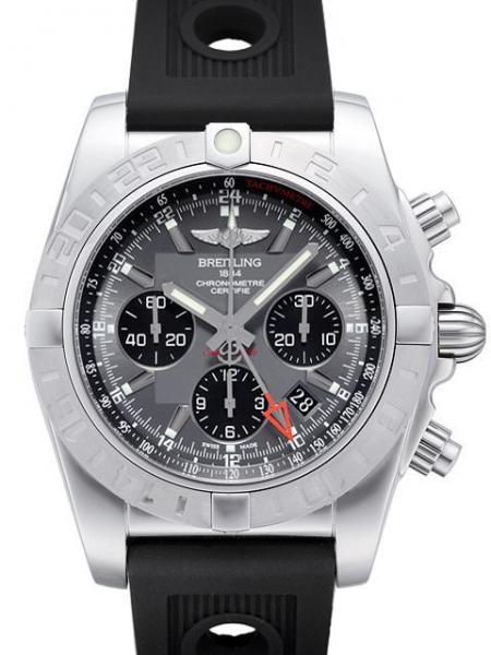 Breitling Chronomat 44 GMT Ref. AB042011.F561.200S.A20D.2 Zifferblatt Blackeye-Grau Ocean Racer Kautschukband Schwarz
