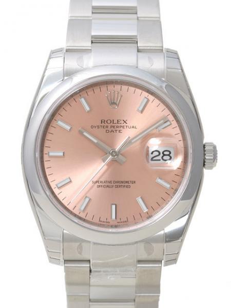 Rolex Oyster Perpetual Date 34 Edelstahl Ref. 115200 Pink Index
