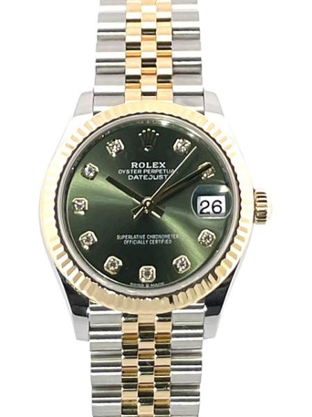 Rolex Datejust 31 Oystersteel Gelbgold 278273 Oliv DIA Jubile-Band