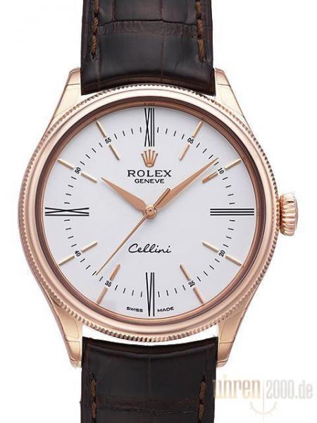 Rolex Cellini Time 18 kt Roségold Ref. 50505 silberfarbenes Zifferblatt